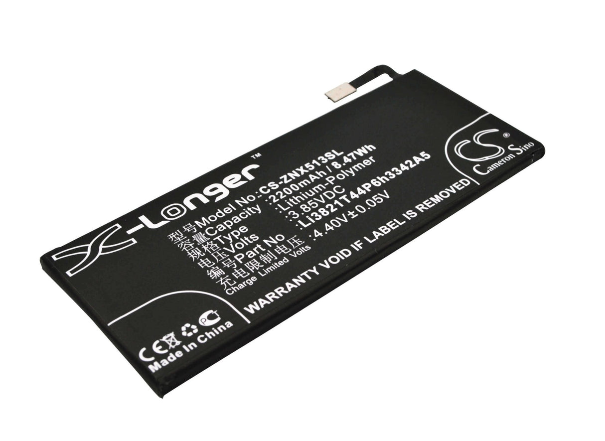 3.85V, Li-Polymer, 2200mAh, SmartPhone battery fits Zte, Li3821t44p6h3342a5, Nubia My Prague, Nubia Prague S, 8.47Wh Mobile, SmartPhone Cameron Sino Technology Limited (Suspended)