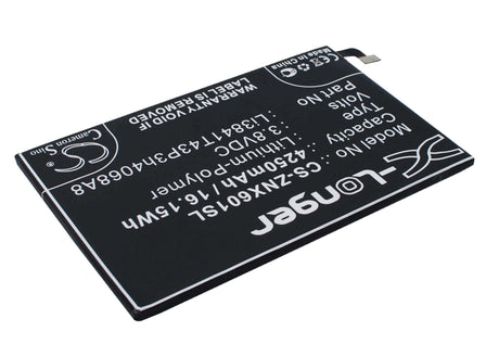 3.8V, Li-Polymer, 4250mAh, SmartPhone battery fits Zte, Li3841t43p3h4068a8, Nubia X6, Nx601j, 16.15Wh Mobile, SmartPhone Cameron Sino Technology Limited (Suspended)