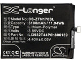 3.85V, Li-Polymer, 3100mAh, SmartPhone battery fits Zte, Li3932t44p6h806139, Nubia Z17, Nubia Z17 Dual Sim, 11.94Wh Mobile, SmartPhone Cameron Sino Technology Limited (Smartphone)