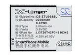 3.8V, Li-ion, 2230mAh, SmartPhone battery fits Zte, Li3720t42p3h816342, N968, Q508, 8.47Wh Mobile, SmartPhone Cameron Sino Technology Limited (Smartphone)