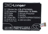 3.8V, Li-Polymer, 2500mAh, SmartPhone battery fits Telstra, Zte, Li3825t43p6h755543, T84, Tough Max, 9.5Wh Mobile, SmartPhone Cameron Sino Technology Limited (Smartphone)