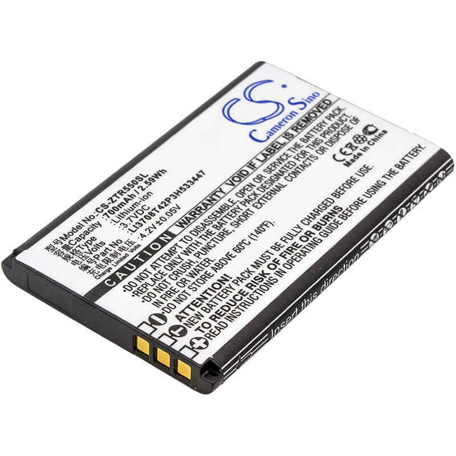 3.7V, Li-ion, 700mAh, SmartPhone battery fits Zte, Li3708t42p3h533447, R550, 2.59Wh Mobile, SmartPhone Cameron Sino Technology Limited (Smartphone)