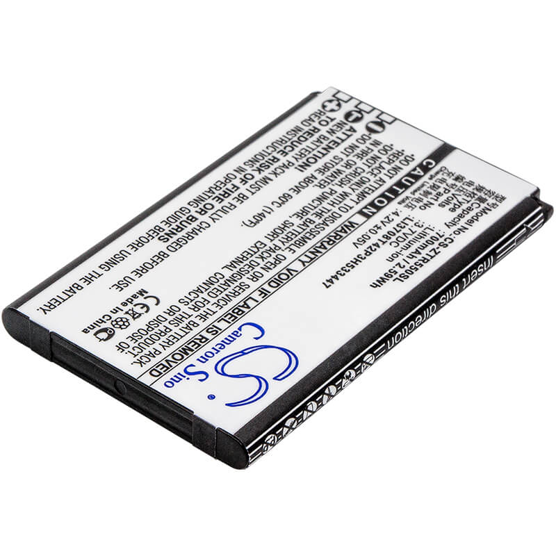 3.7V, Li-ion, 700mAh, SmartPhone battery fits Zte, Li3708t42p3h533447, R550, 2.59Wh Mobile, SmartPhone Cameron Sino Technology Limited (Smartphone)