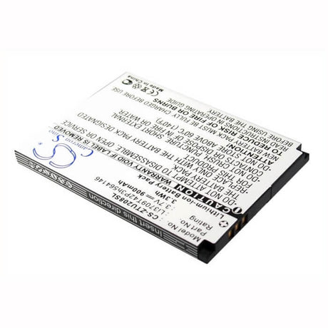 3.7V, Li-ion, 900mAh, SmartPhone battery fits Zte, Li3709t42p3h564146, U208, U506, 3.33Wh Mobile, SmartPhone Cameron Sino Technology Limited (Suspended)