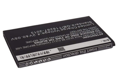 3.7V, Li-ion, 1200mAh, SmartPhone battery fits Zte, Li3714t42p3h654252, U809, V809, 4.44Wh Mobile, SmartPhone Cameron Sino Technology Limited (Suspended)
