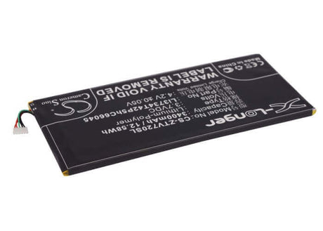 3.7V, Li-Polymer, 3400mAh, Tablet battery fits Zte, Li3734t42p5hc66045, V72, V72a, 12.58Wh Tablet Cameron Sino Technology Limited