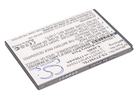 Battery For Zte V987, N919, V967s 3.7v, 1750mah - 6.48wh Mobile, SmartPhone Cameron Sino Technology Limited (Suspended)
