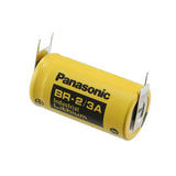 Battery Model Panasonic Br2/3a, 118-4184, 2587678-8008, 6135-01-159-9705 3v, 1200 Mah - 3.6wh Other Panasonic With PC Pins 2 pin on positive