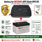 Be350u Apc Back UPS Es Battery, 1 x 12V 3.5Ah UPS Batteries CB Range