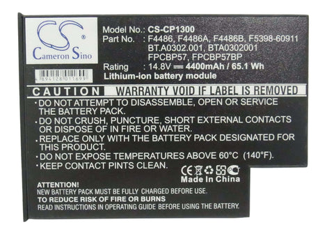 Black Battery For Acer Aspire 1312xc, Aspire 1310xc, Aspire 1306lc 14.8v, 4400mah - 65.12wh Notebook, Laptop Cameron Sino Technology Limited   