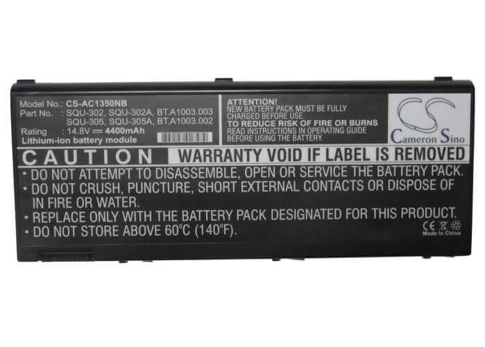 Black Battery For Acer Aspire 1350, Aspire 1350lc, Aspire 1350lce 14.8v, 4400mah - 65.12wh Notebook, Laptop Cameron Sino Technology Limited (Suspended)   