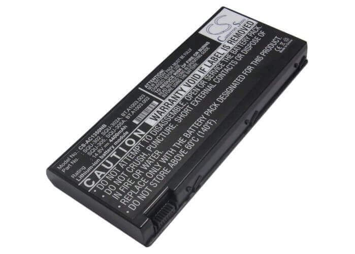 Black Battery For Acer Aspire 1350, Aspire 1350lc, Aspire 1350lce 14.8v, 4400mah - 65.12wh Notebook, Laptop Cameron Sino Technology Limited (Suspended)   