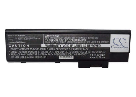 Black Battery For Acer Aspire 3661wlmi, Aspire 3682wxc, Aspire 5600awlm 14.8v, 4400mah - 65.12wh Notebook, Laptop Cameron Sino Technology Limited   