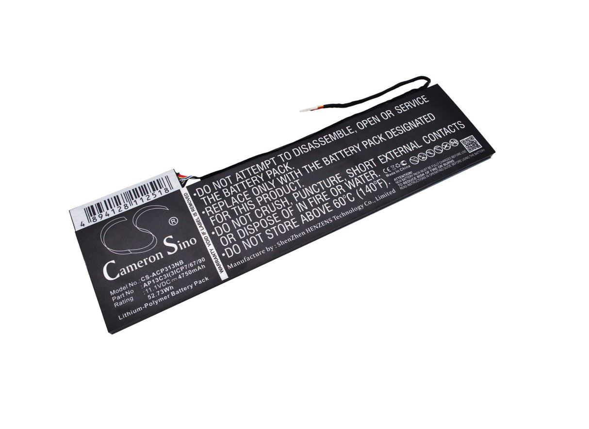 Black Battery For Acer Aspire P3-131, Aspire P3-131-4602, Aspire P3-131-4833 11.1v, 4750mah - 52.73wh Notebook, Laptop Cameron Sino Technology Limited (Suspended)