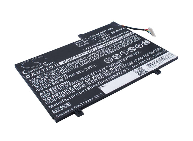 Black Battery For Acer Aspire Switch 11 Sw5-171, Aspire Switch 11 Sw5-171p 11.4v, 2900mah - 33.06wh Notebook, Laptop Cameron Sino Technology Limited (Suspended)   