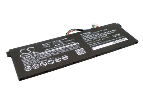 Black Battery For Acer Travelmate B115-m, Travelmate B115-mp, Chromebook 11 15.2v, 3000mah - 45.60wh Notebook, Laptop Cameron Sino Technology Limited   