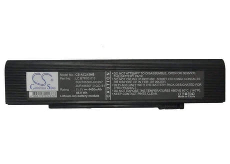 Black Battery For Acer Travelmate C213tmi, Travelmate C203etci, Travelmate C210 11.1v, 4400mah - 48.84wh Notebook, Laptop Cameron Sino Technology Limited   