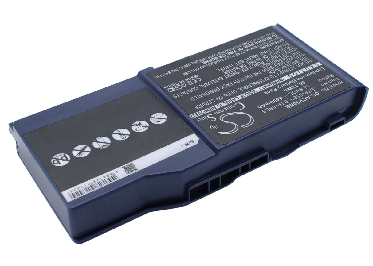 Black Battery For Acer Wistron Aj V90 14.8v, 4400mah - 65.12wh Notebook, Laptop Cameron Sino Technology Limited (Suspended)   