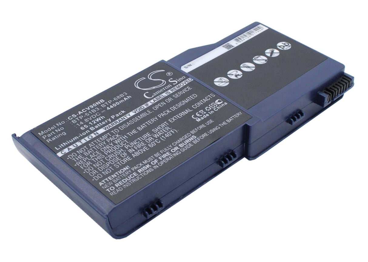 Black Battery For Acer Wistron Aj V90 14.8v, 4400mah - 65.12wh Notebook, Laptop Cameron Sino Technology Limited (Suspended)   