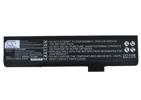 Black Battery For Advent 7109b, 8117, 7109a 10.8v, 4400mah - 47.52wh Notebook, Laptop Cameron Sino Technology Limited   