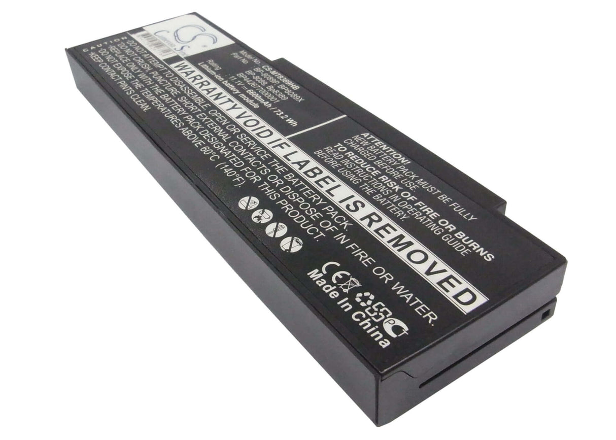Black Battery For Advent Minote 8089, 8089p, 8389 11.1v, 6600mah - 73.26wh Notebook, Laptop Cameron Sino Technology Limited   
