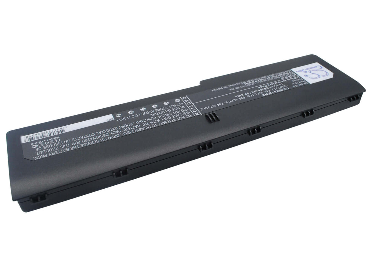 Black Battery For Alphatop G713, G730, G731 14.8v, 6600mah - 97.68wh Notebook, Laptop Cameron Sino Technology Limited (Suspended)   
