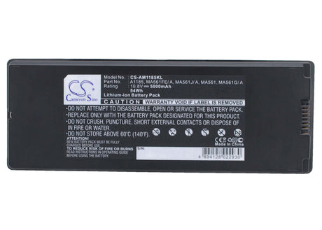Black Battery For Apple Macbook 13" Ma472f/ A, Macbook 13" A1181, Macbook13"mb404j/ A 10.8v, 5000mah - 54.00wh Notebook, Laptop Cameron Sino Technology Limited   