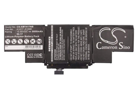 Apple notebook battery For Macbook Pro Core I7 2.3 15" Retina, Macbook Pro Core I7 2.6 15" Retina Notebook, Laptop Cameron Sino Technology Limited   