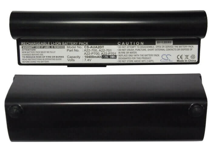 Black Battery For Asus Eee Pc 701, Eee Pc 701c, Eee Pc 800 7.4v, 10400mah - 76.96wh Notebook, Laptop Cameron Sino Technology Limited (Suspended)   