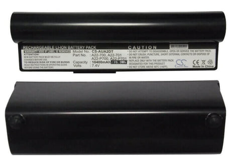 Black Battery For Asus Eee Pc 701, Eee Pc 701c, Eee Pc 800 7.4v, 10400mah - 76.96wh Notebook, Laptop Cameron Sino Technology Limited (Suspended)   