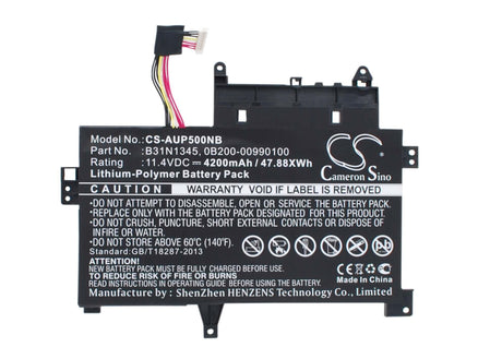 Black Battery For Asus Transformer Book Flip Tp500la, Transformer Book Flip Tp500lb, Transformer Book Flip Tp500ln 11.4v, 4200ma Notebook, Laptop Cameron Sino Technology Limited   