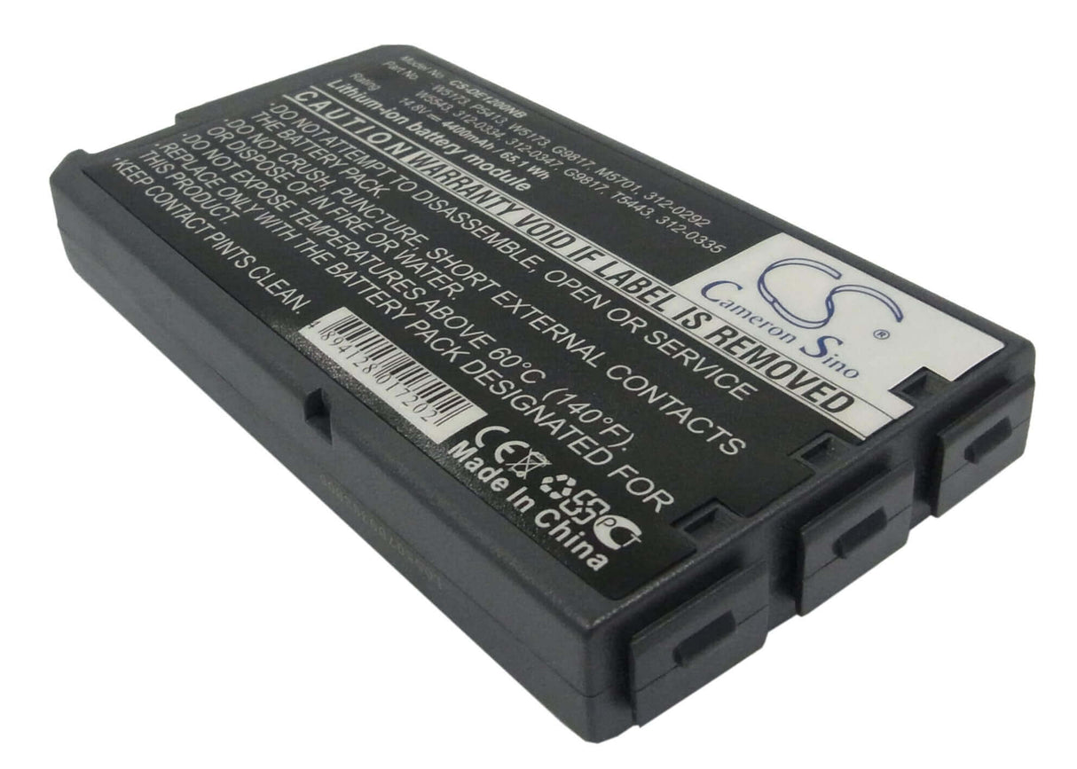 Black Battery For Dell Inspiron 1000, Inspiron 1200, Inspiron 2200 14.8v, 4400mah - 65.12wh Notebook, Laptop Cameron Sino Technology Limited   