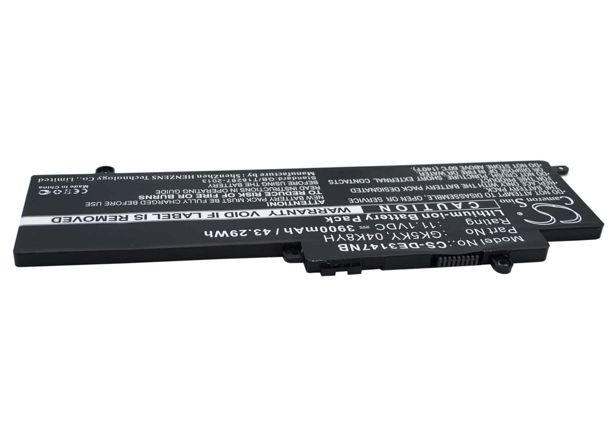 Black Battery For Dell Inspiron 11 3147, Inspiron 13 7347, Inspiron 11 3147 3000 11.6" 11.1v, 3900mah - 43.29wh Notebook, Laptop Cameron Sino Technology Limited   