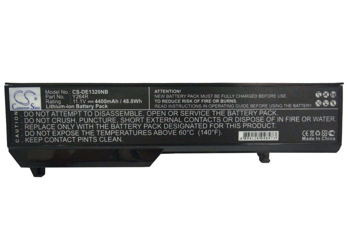 Black Battery For Dell Inspiron 1320, Inspiron 1320n 11.1v, 4400mah - 48.84wh Notebook, Laptop Cameron Sino Technology Limited   