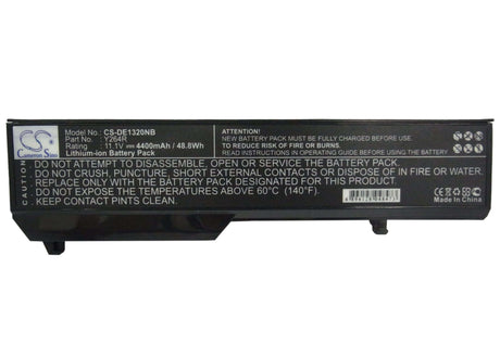 Black Battery For Dell Inspiron 1320, Inspiron 1320n 11.1v, 4400mah - 48.84wh Notebook, Laptop Cameron Sino Technology Limited   