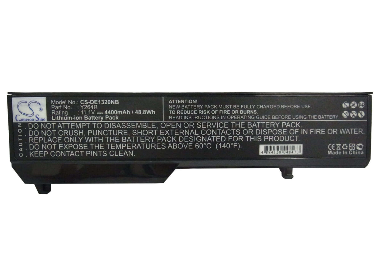 Black Battery For Dell Inspiron 1320, Inspiron 1320n 11.1v, 4400mah - 48.84wh Notebook, Laptop Cameron Sino Technology Limited   
