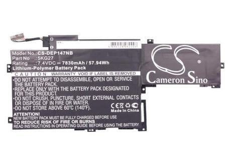 Black Battery For Dell Inspiron 14 7000, Inspiron 14-7437 7.4v, 7830mah - 57.94wh Notebook, Laptop Cameron Sino Technology Limited   