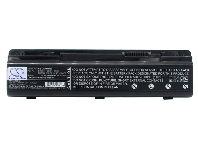 Black Battery For Dell Inspiron 1410, Vostro 1014, Vostro 1015 11.1v, 4400mah - 48.84wh Notebook, Laptop Cameron Sino Technology Limited   
