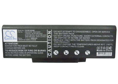 Black Battery For Dell Inspiron 1425, Inspiron 1427 11.1v, 6600mah - 73.26wh Notebook, Laptop Cameron Sino Technology Limited   