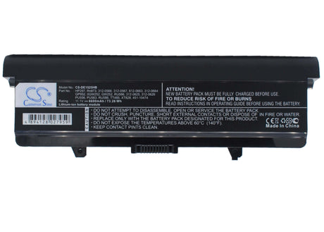 Notebook Battery For Dell Inspiron 1525, Inspiron 1526, Inspiron 1545 11.1v, 6600mah - 73.26wh Notebook, Laptop Cameron Sino Technology Limited