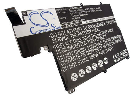 Black Battery For Dell Inspiron 5323, Inspiron 13z-5323, Vostro V3360 14.8v, 3300mah - 48.84wh Notebook, Laptop Cameron Sino Technology Limited   