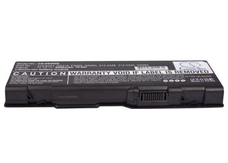 Black Battery For Dell Inspiron 6000, Inspiron 9200, Inspiron 9300 11.1v, 4400mah - 48.84wh Notebook, Laptop Cameron Sino Technology Limited   