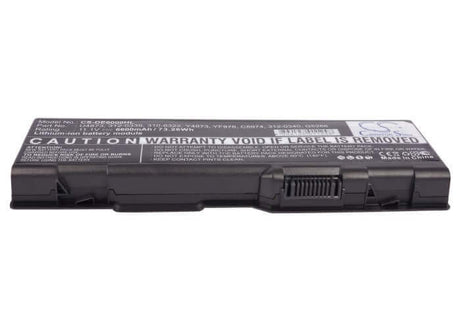 Black Battery For Dell Inspiron 6000, Inspiron 9200, Inspiron 9300 11.1v, 6600mah - 73.26wh Notebook, Laptop Cameron Sino Technology Limited   