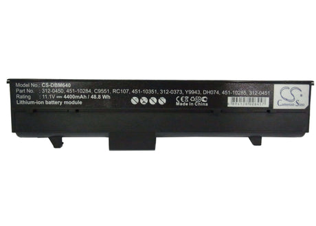 Black Battery For Dell Inspiron 630m, Inspiron 640m, Inspiron E1405 11.1v, 4400mah - 48.84wh Notebook, Laptop Cameron Sino Technology Limited   