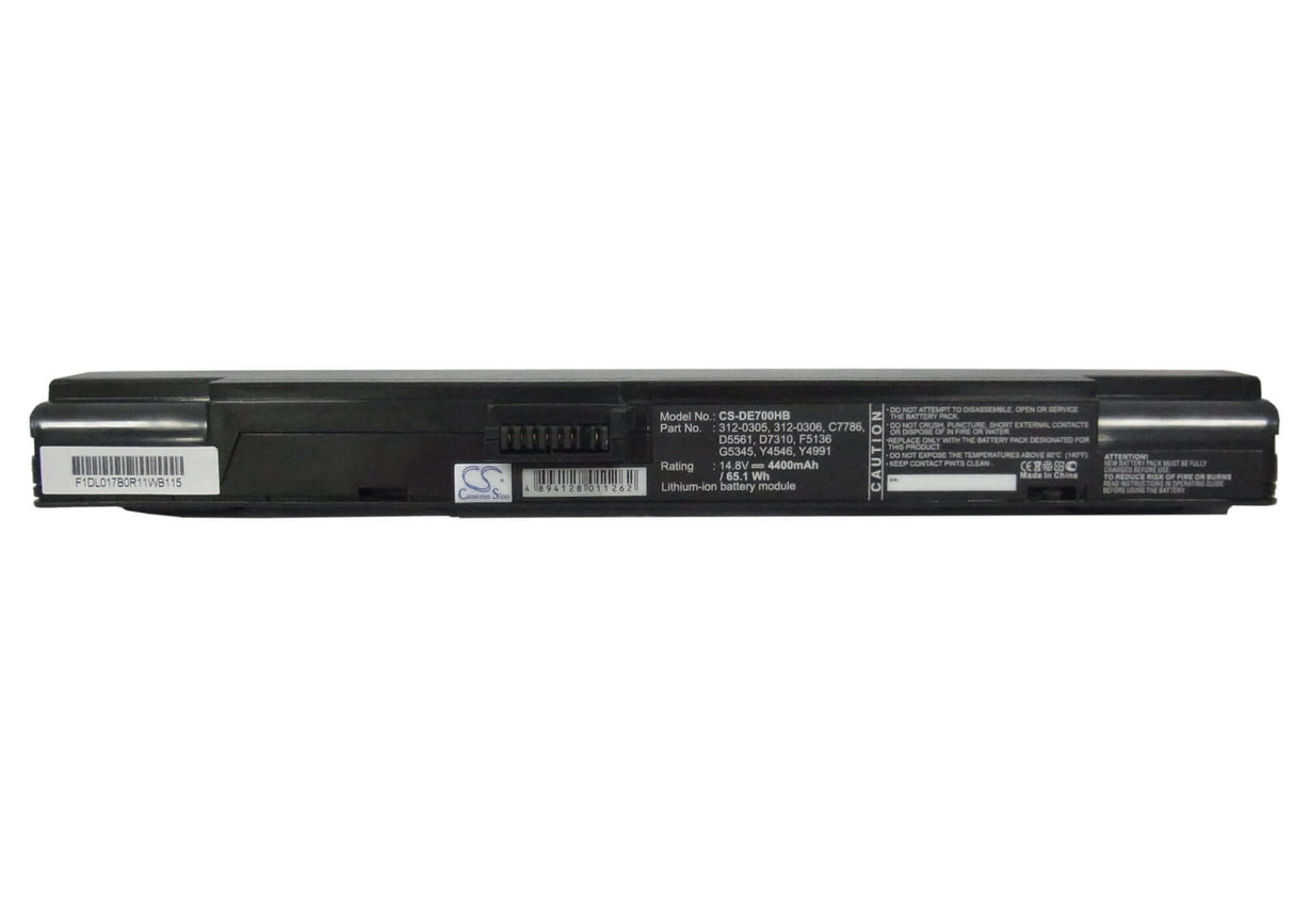 Black Battery For Dell Inspiron 700m, Inspiron 710m 14.8v, 4400mah - 65.12wh Notebook, Laptop Cameron Sino Technology Limited   