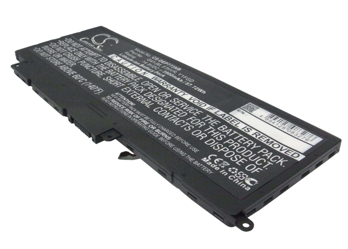 Black Battery For Dell Inspiron 7737, Inspiron 15-7537 P36f, Inspiron 15 7537 14.8v, 3900mah - 57.72wh Notebook, Laptop Cameron Sino Technology Limited   