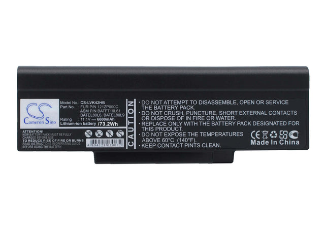 Black Battery For Dell Inspriron 1425, Inspriron 1427, Inspriron 1428 11.1v, 4400mah - 48.84wh Notebook, Laptop Cameron Sino Technology Limited   