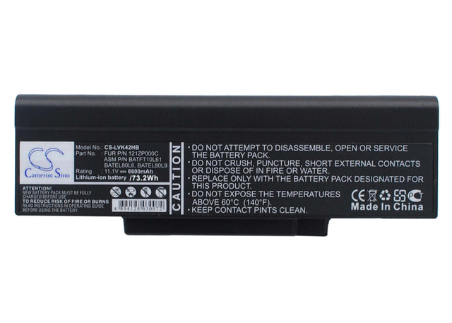 Black Battery For Dell Inspriron 1425, Inspriron 1427, Inspriron 1428 11.1v, 6600mah - 73.26wh Notebook, Laptop Cameron Sino Technology Limited (Suspended)   