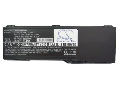 Black Battery For Dell Latitude 131l, Inspiron 1501, Inspiron E1505 11.1v, 6600mah - 73.26wh Notebook, Laptop Cameron Sino Technology Limited   