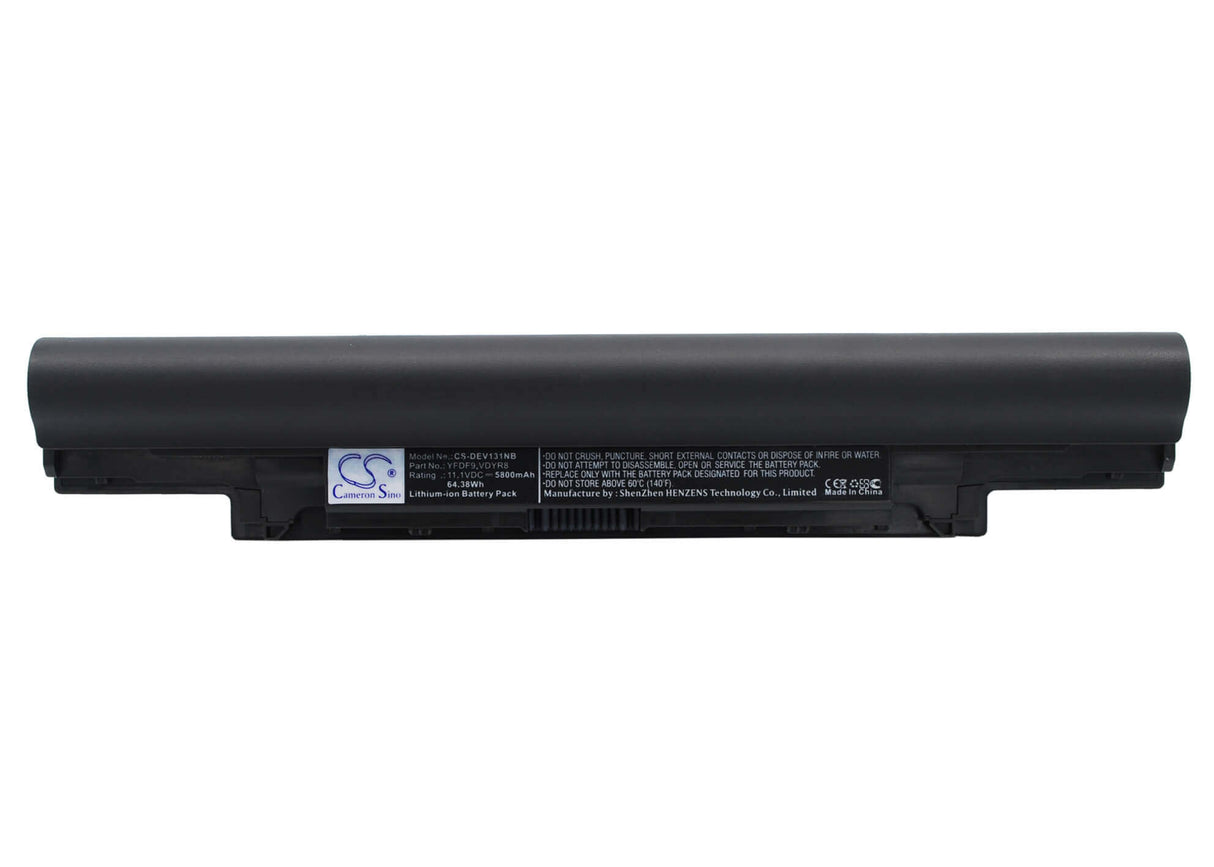 Black Battery For Dell Latitude 3340, Vostro V131 2 Series 11.1v, 4400mah - 48.84wh Notebook, Laptop Cameron Sino Technology Limited   